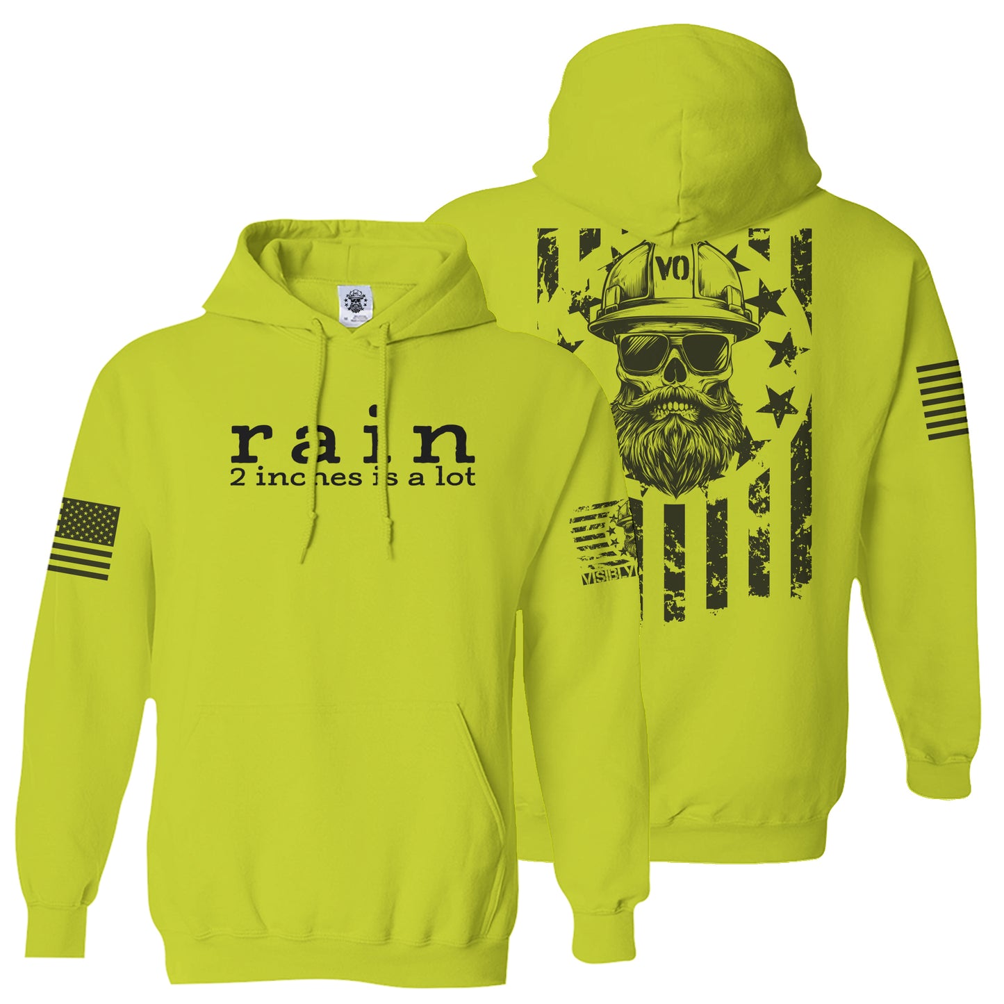 Rain, 2 Inches Is A Lot | High-Vis Sweatshirt