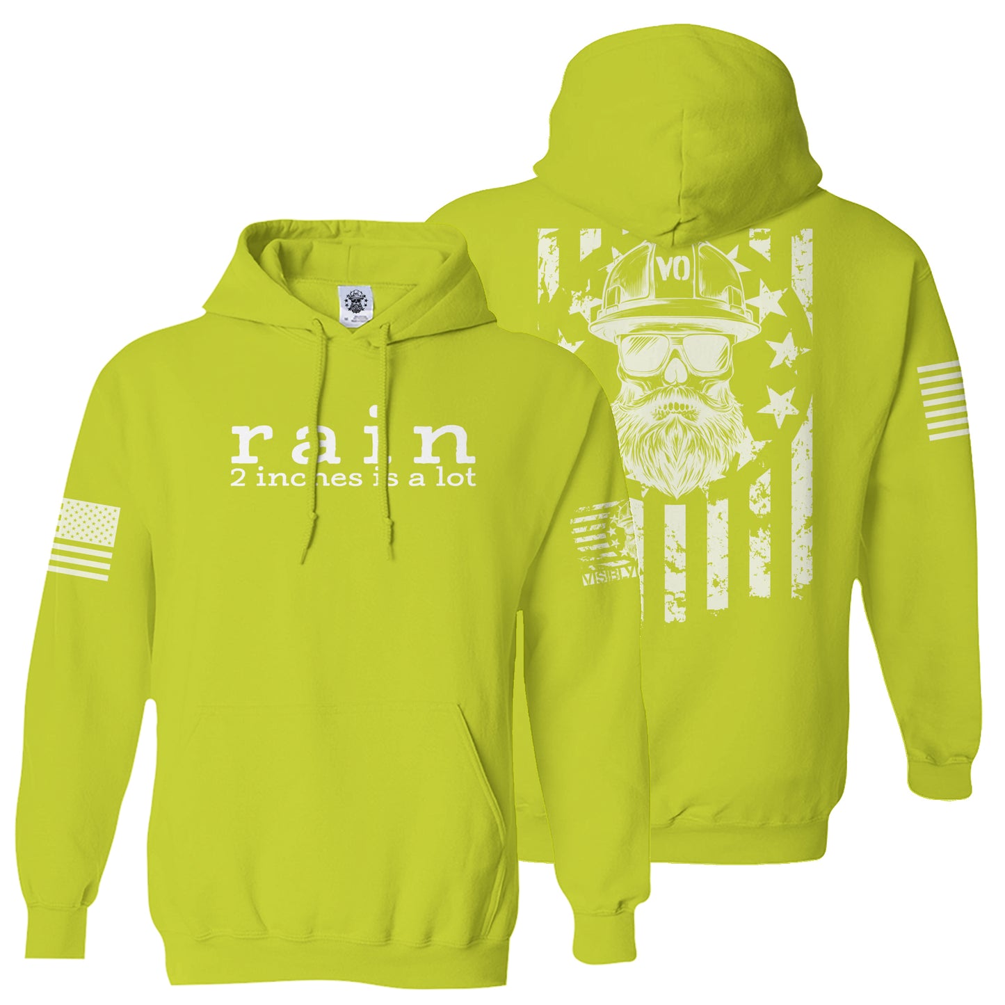 Rain, 2 Inches Is A Lot | High-Vis Sweatshirt